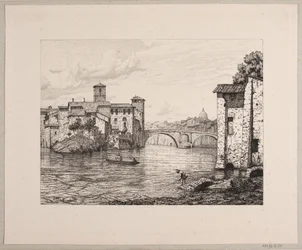 Scene at Ponte Rotto in Rome