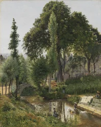 Savoy Landscape. Women Washing Clothes in the River