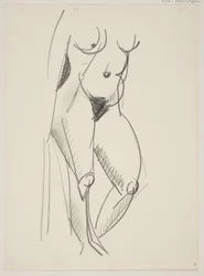 Standing Nude Woman, Facing Right, Drapery in Hand