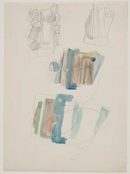 Study Sheet with Cubist Composition