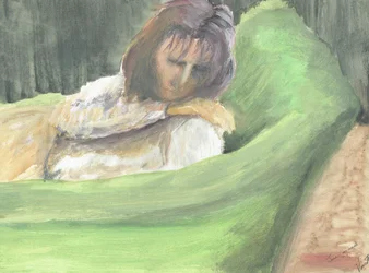 Jane asleep on couch
