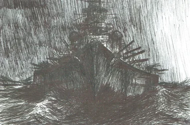 Tirpitz in Heavy Weather 1942