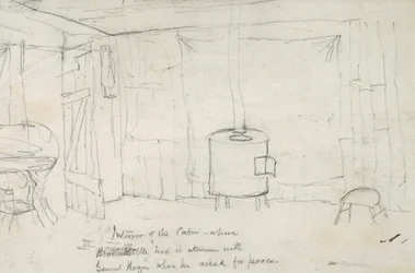 Interior of the Cabin Where Black Kettle Had His Interim with General Hazen When He Asked for Peace