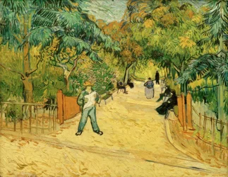 Entrance to the Park in Arles with Walkers