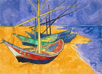 Fishing Boats on the Beach at Saintes-Maries-de-la-Mer