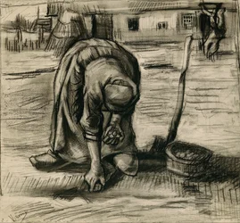 Peasant Woman Planting Potatoes