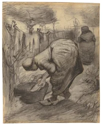 Peasant with Wash Basin in a Garden