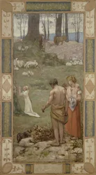 Saint Geneviève as a Child in Prayer