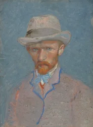 Self-Portrait with gray felt hat
