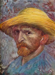 Self Portrait with Straw Hat