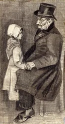 Sitting Man with Little Girl