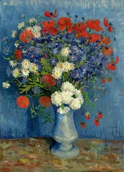 Still Life: Vase with Cornflowers and Poppies