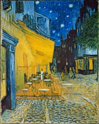Terrace of the Café on the Place du Forum in Arles in the Evening