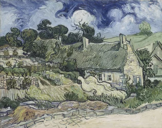 Thatched Cottages at Cordeville, 1890