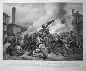 The Battle of Albergo della Campana at Mestre on 27th October 1848 during the siege of Venice in 1848-9