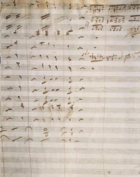 Handwritten score for opera Beatrice di Tenda
