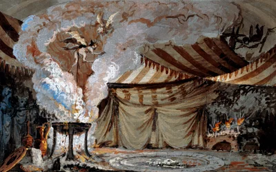 Sketch for the vault at Teatro Sociale of Bergamo