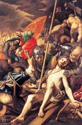 Christ Being Nailed to the Cross, by Vincenzo Campi
