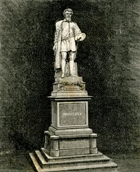 The Monument to Antonio Allegri da Correggio, by Vincenzo Vela, Correggio, Emilia-Romagna, Italy