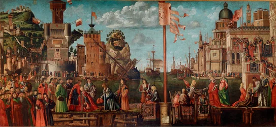 Cycle of the Life of Saint Ursula, Fourth Episode: The Meeting of the Engaged and the Departure on Pilgrimage