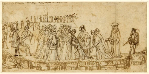 The English Prince Conan taking leave of his father