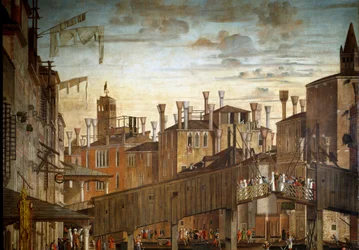 The Miracle of the Relic of the Holy Cross at Rialto Bridge in Venice (detail)
