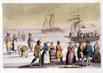 Dutch Skating Scene (engraved by G. Bramatti)