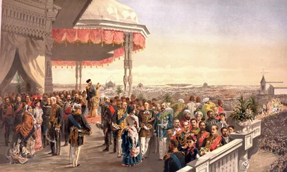 Public festivities following the coronation of Emperor Alexander III on Khodynka Field (from the Coronation Album)