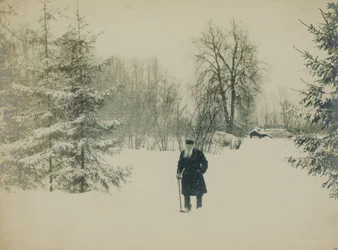 Count Lev Nikolayevich Tolstoy walking
