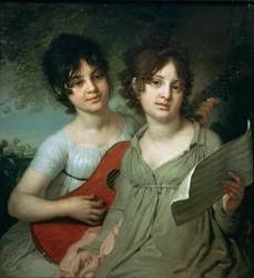 Portrait of A. and V. Gagarin