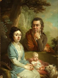 Portrait of Vasily Nebolsin, His Wife Avdotia and Child