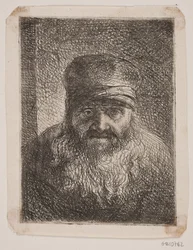 Old Bearded Man. Bust Portrait Facing Forward