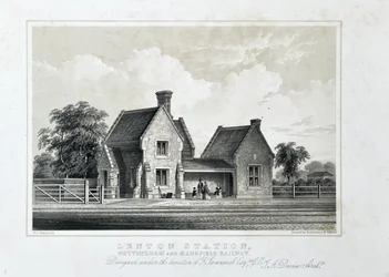 Lenton Station, Nottingham and Mansfield Railway c1848