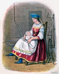 Russian Woman with Baby