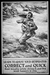 American Army poster warning of gas attack
