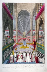 Coronation of William IV and Queen Adelaide in Westminster Abbey, London, 1831