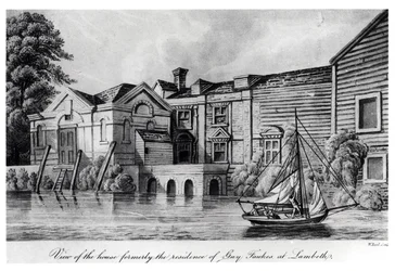 View of the House Formerly the Residence of Guy Fawkes at Lambeth, c.1850