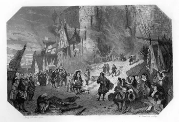 Menno van Coehoorn, Dutch soldier and military engineer, at the Siege of Namur, 1692, c1870