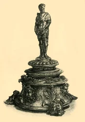 Bronze Inkstand with Figurine of a Roman Emperor