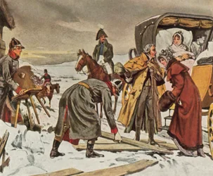 Queen Louise fleeing to Memel, 5 January 1807