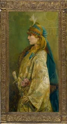 Portrait of Sarah Bernhardt as Roxanna in 