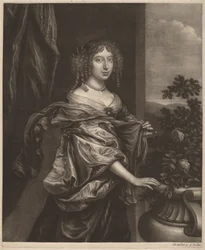 Portrait of a Lady beside a Rose Bush