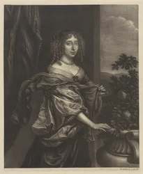 Portrait of a Woman by a Rose Bush