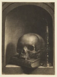 Vanitas Still Life in a Niche