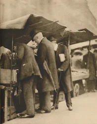 At One of the Bookstalls of the Farringdon Road Market