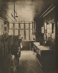 First Floor Grill Room of the Cock Overlooking Fleet Street, c1935.