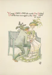 A young man courting a young woman, Miss Meadow