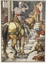 Percival Obtains the Shield of the Beating Heart, from 