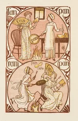 Rhyming words ending in the letter N. The Golden primer