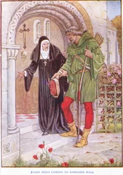 Robin Hood coming to Kirkley Hall, c.1920